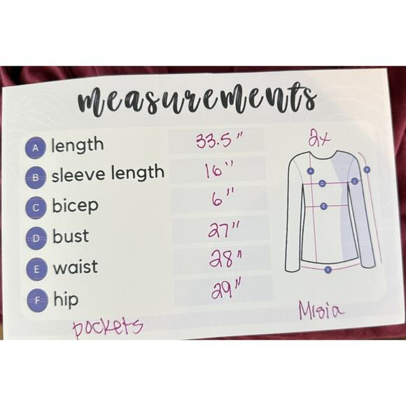 Misia Tunic Women’s 2X Long Sleeve Top Red Wine Pockets Soft Stretchy Comfort - Picture 9 of 9